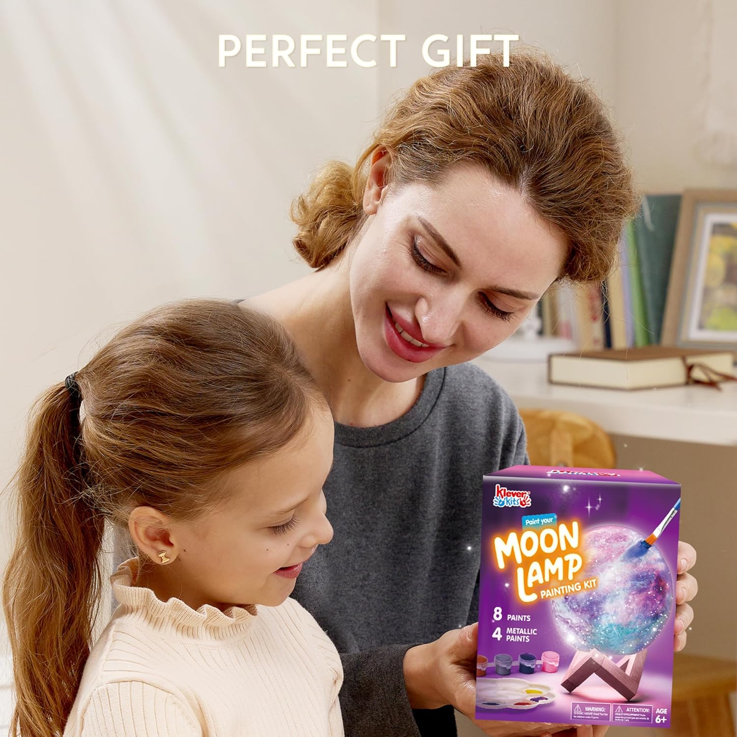 DIY 3D Moon Night Light, Paint Your Own Moon Lamp Kit Galaxy Lamp Arts and Crafts Kit, School Activities, Birthday Gifts for Kids Girls Boys