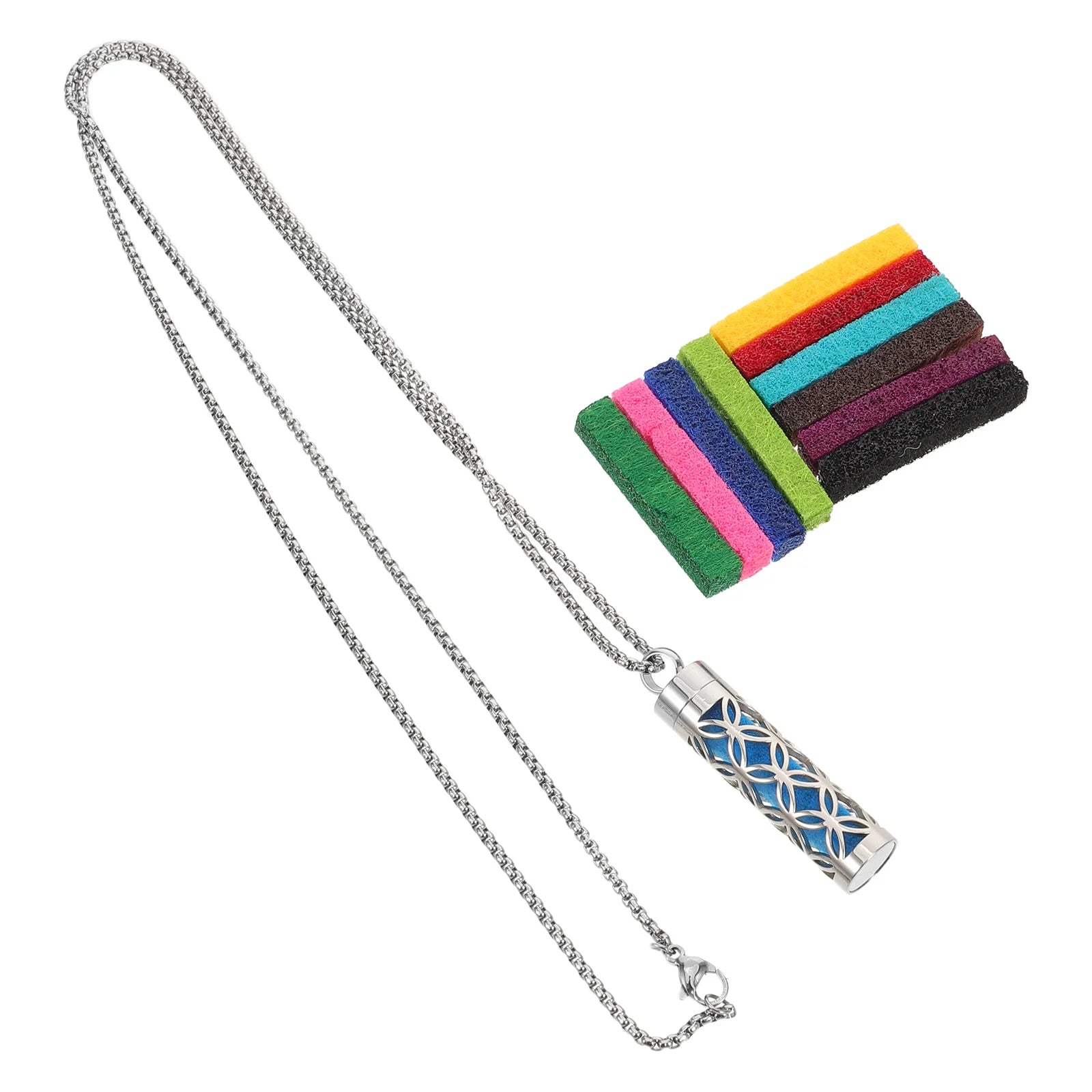 Aromatherapy Pendant Necklace Oil Diffuser Jewelry Scent Stainless Steel Perfume for Women Scented