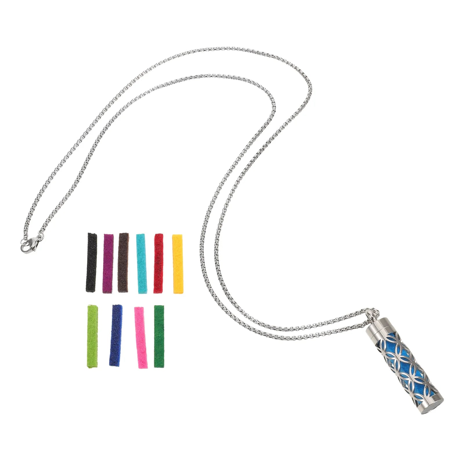 Aromatherapy Pendant Necklace Oil Diffuser Jewelry Scent Stainless Steel Perfume for Women Scented